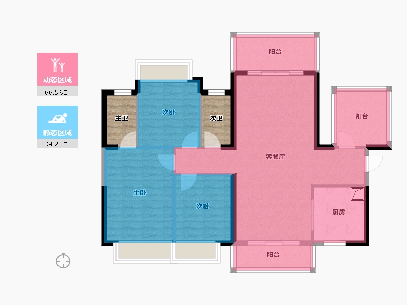 广西壮族自治区-南宁市-龙光玖誉城-98.00-户型库-动静分区