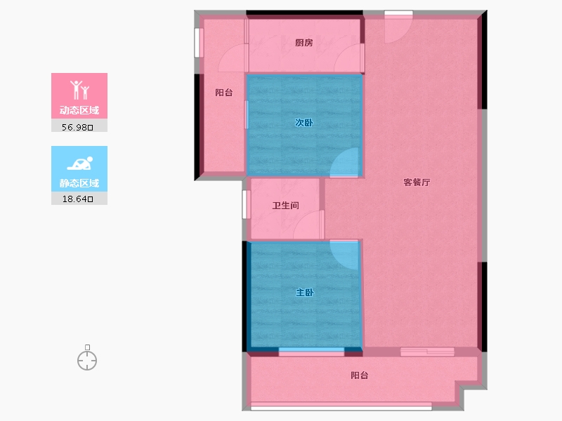 广西壮族自治区-南宁市-盘邦华府-68.07-户型库-动静分区