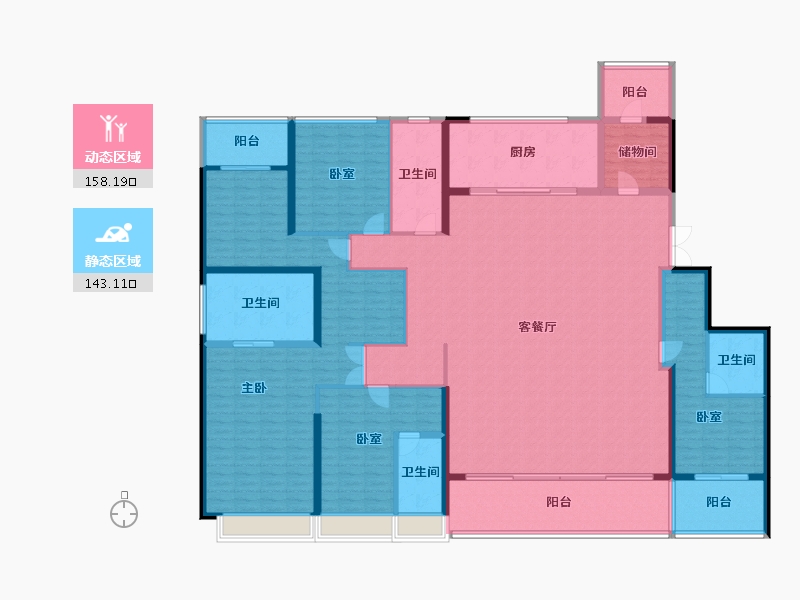 湖南省-长沙市-绿地云鹿国际-277.60-户型库-动静分区