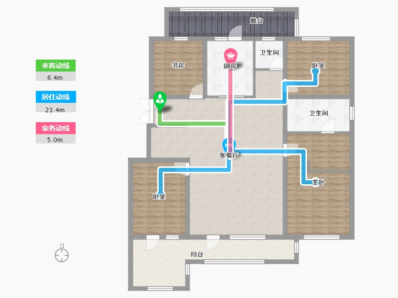 辽宁省-沈阳市-金地樾檀山-155.91-户型库-动静线