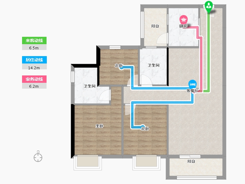 广东省-广州市-创基丽江国际-93.49-户型库-动静线