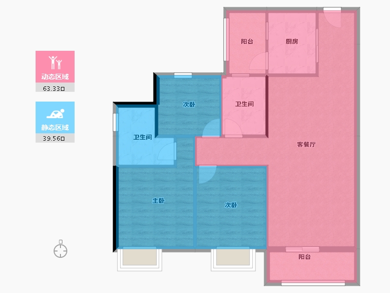 广东省-广州市-创基丽江国际-93.49-户型库-动静分区