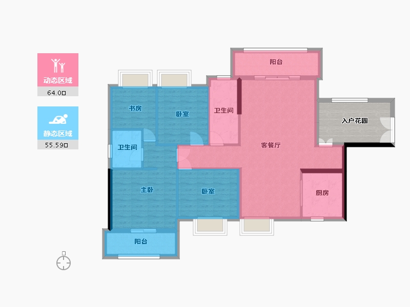 湖南省-永州市-龙溪一号-143.44-户型库-动静分区