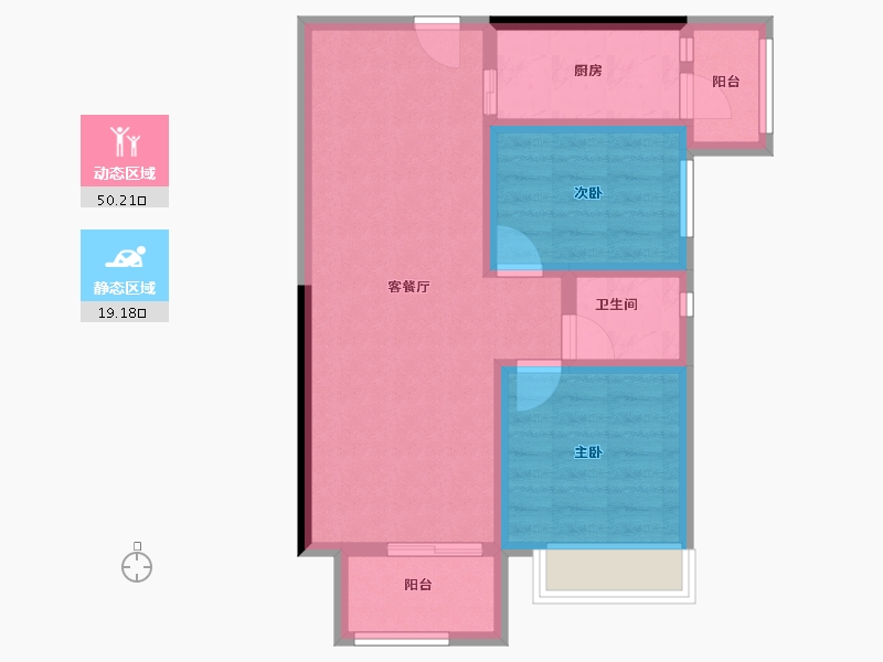 广西壮族自治区-南宁市-盘邦华府-60.96-户型库-动静分区