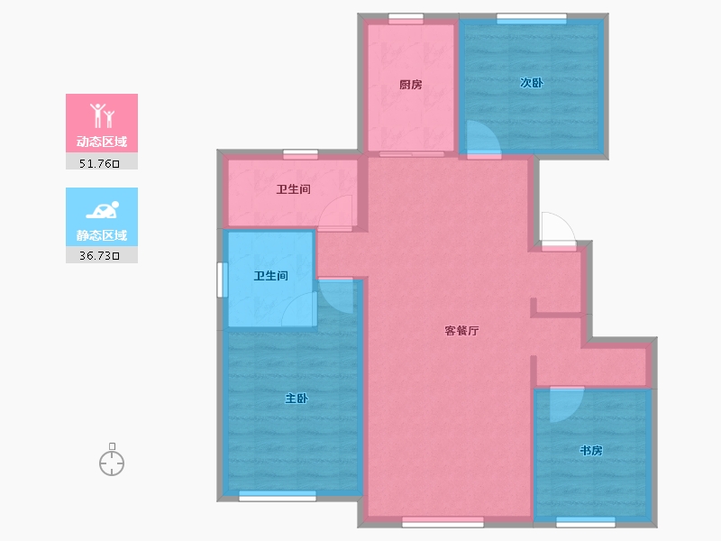 吉林省-长春市-中邑华章-79.22-户型库-动静分区