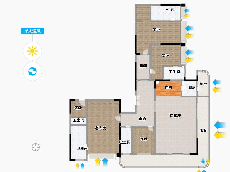 重庆-重庆市-新鸥鹏教育城-304.80-户型库-采光通风