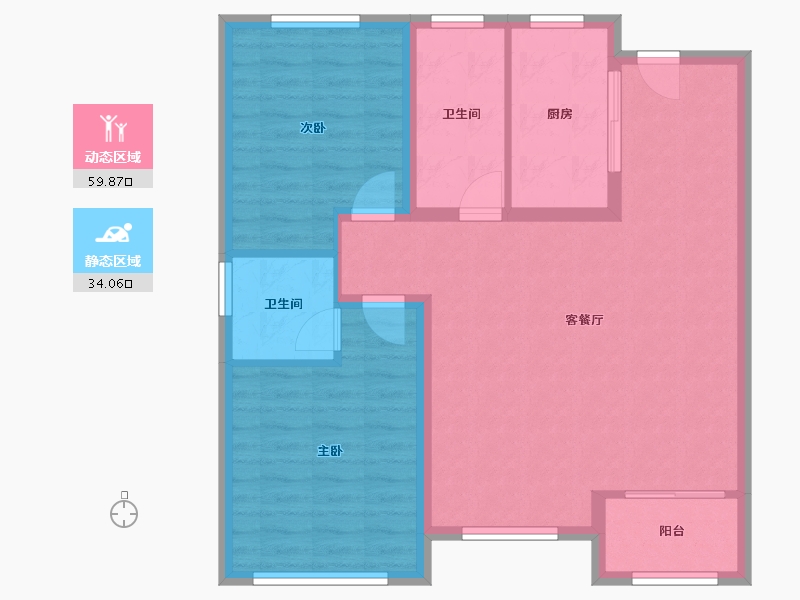 山东省-潍坊市-华安悦澜府-84.87-户型库-动静分区