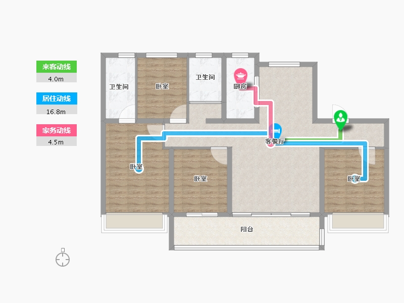 河南省-信阳市-碧桂园都荟学府二期-115.20-户型库-动静线