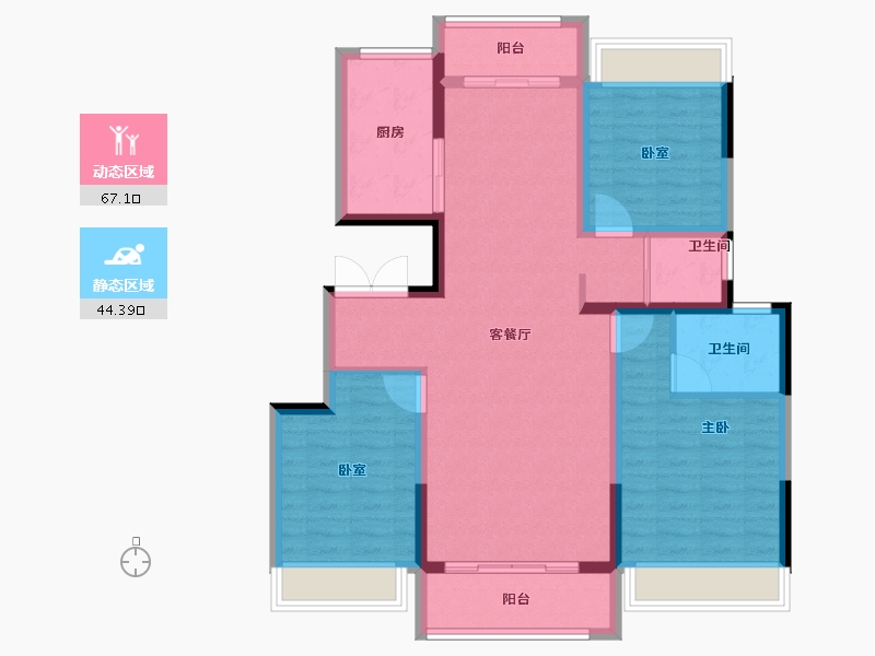 河南省-信阳市-众鑫学府-100.00-户型库-动静分区