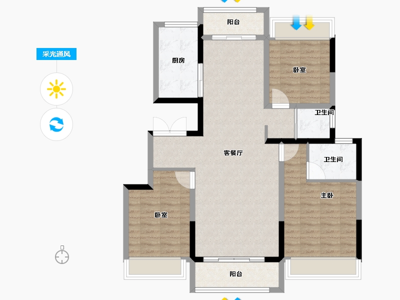 河南省-信阳市-众鑫学府-100.00-户型库-采光通风