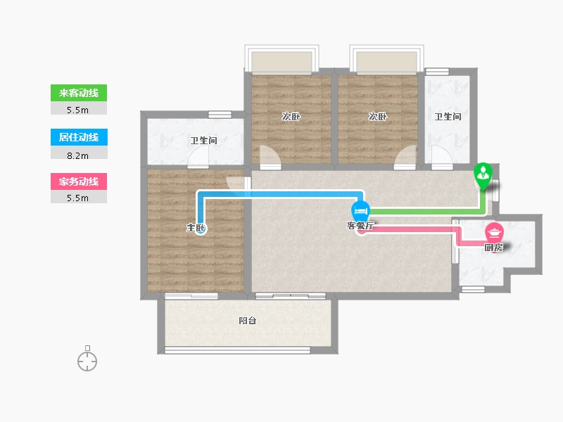 湖南省-长沙市-金科集美天辰-98.06-户型库-动静线