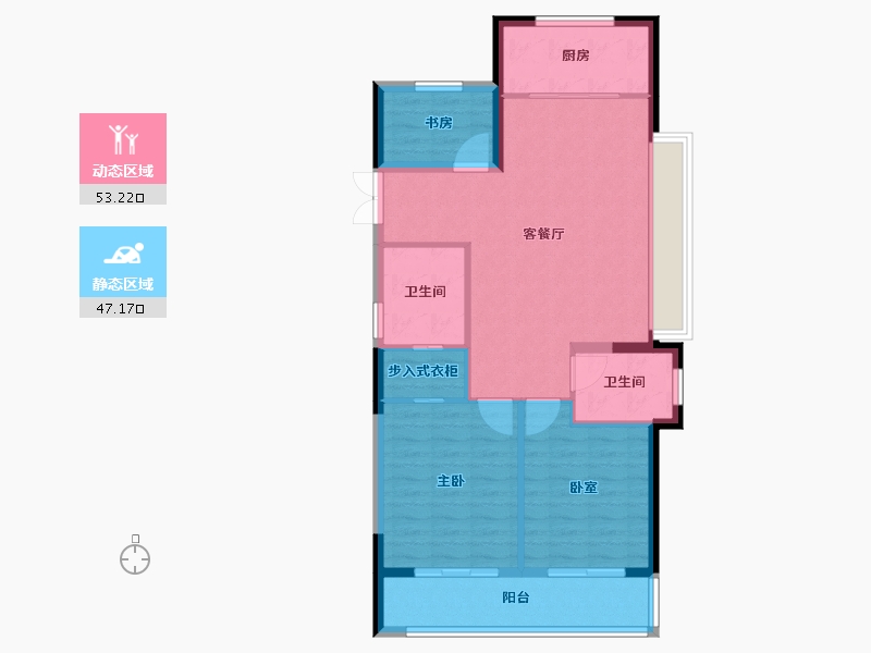 浙江省-温州市-新鸿中心广场-91.20-户型库-动静分区