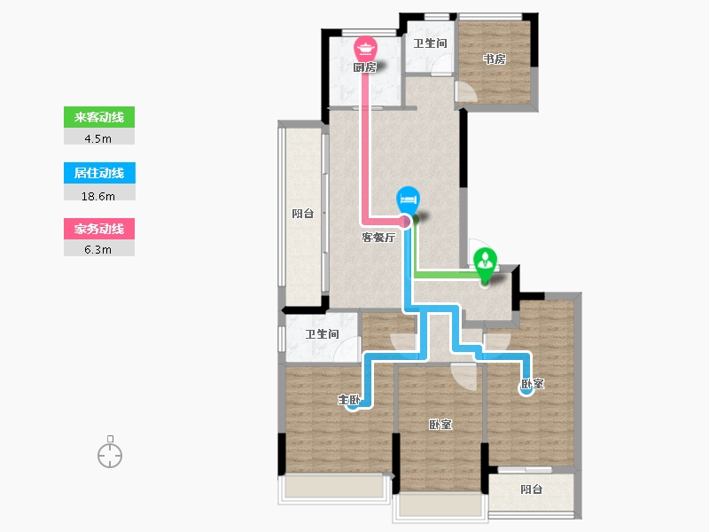 浙江省-台州市-绿城桂语江南府-114.40-户型库-动静线