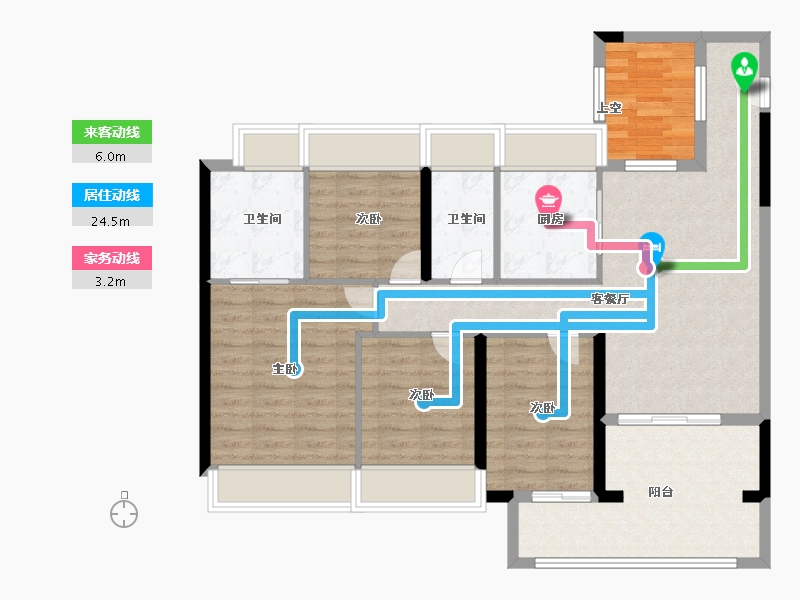 广东省-珠海市-龙光·玖榕湾-103.18-户型库-动静线