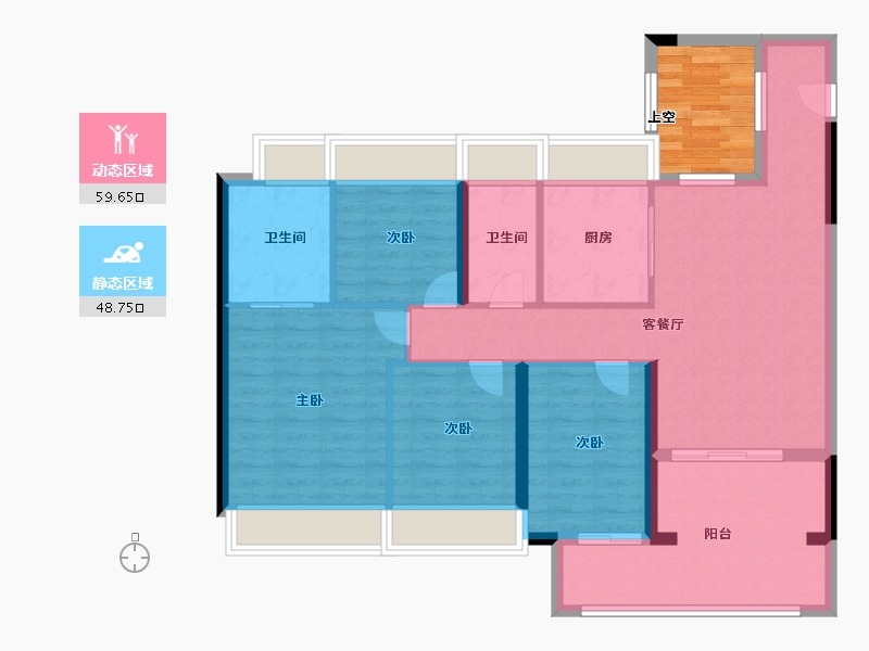 广东省-珠海市-龙光·玖榕湾-103.18-户型库-动静分区