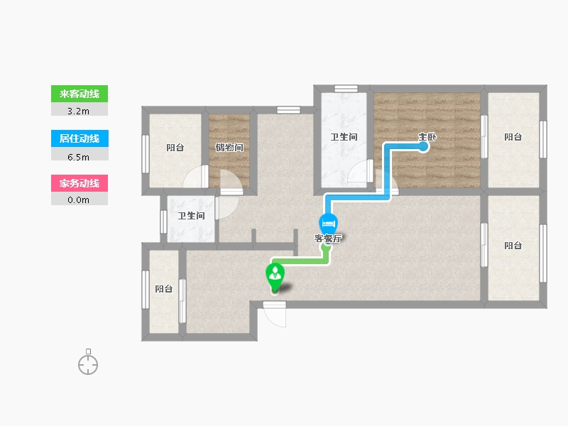 江苏省-苏州市-新希望锦麟府-97.00-户型库-动静线