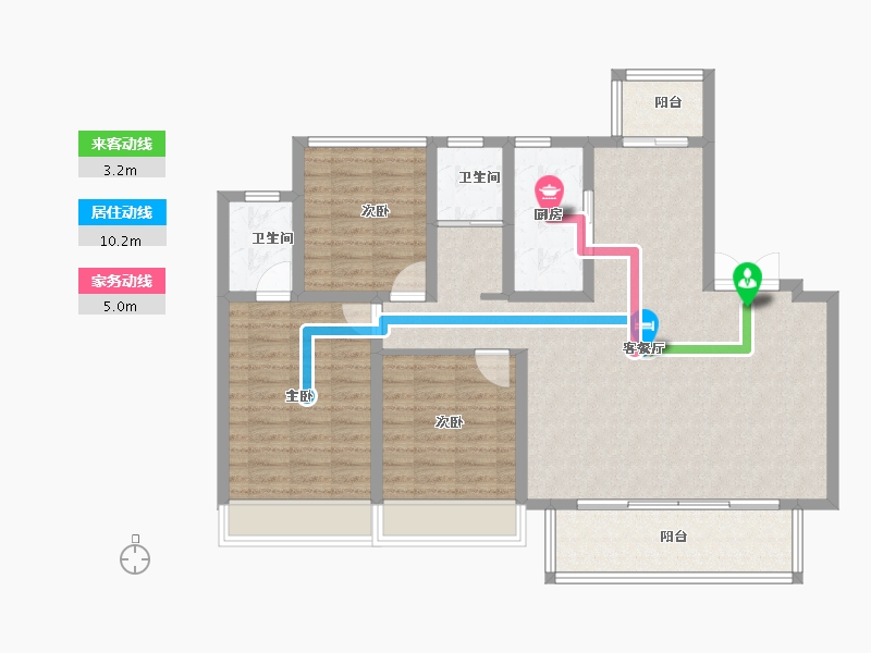 河南省-焦作市-华洋院子-107.20-户型库-动静线