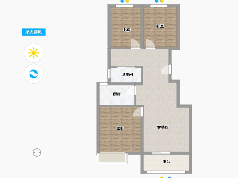 河北省-承德市-中瑞城-85.00-户型库-采光通风