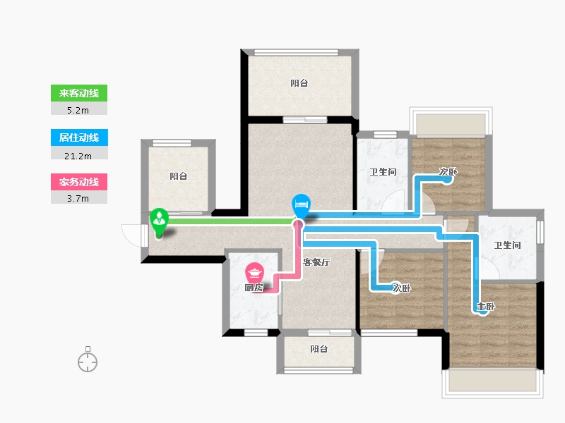 广西壮族自治区-南宁市-中建邕和府-84.92-户型库-动静线