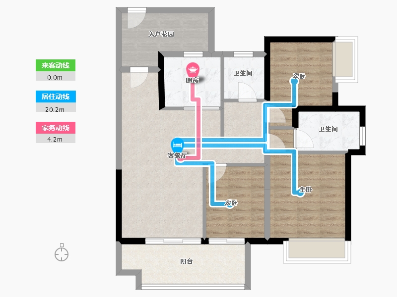 海南省-三亚市-保利崖州湾-87.06-户型库-动静线