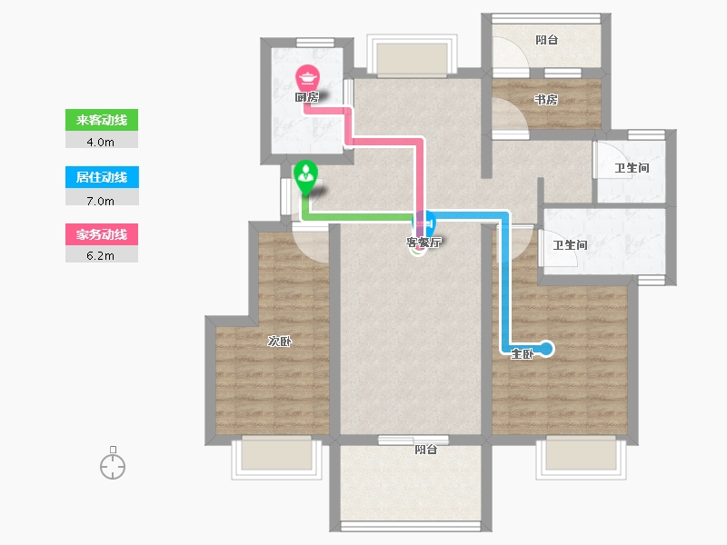 江苏省-镇江市-远洋香奈城三区-88.23-户型库-动静线