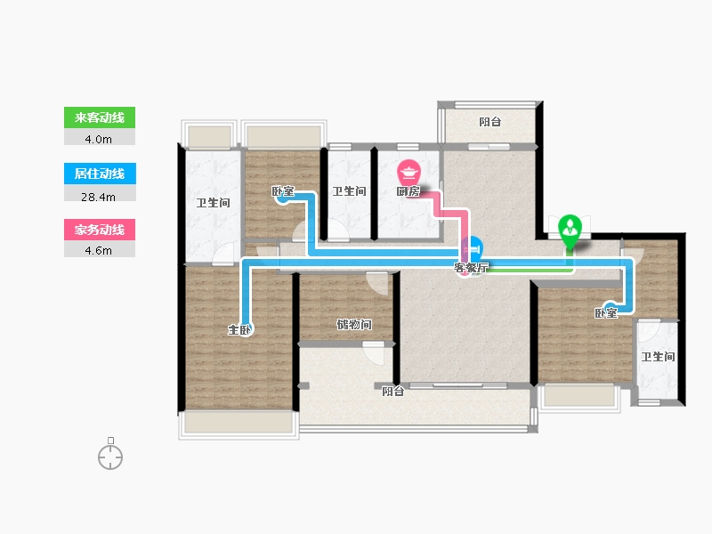 广东省-珠海市-绿景玺悦湾-144.03-户型库-动静线