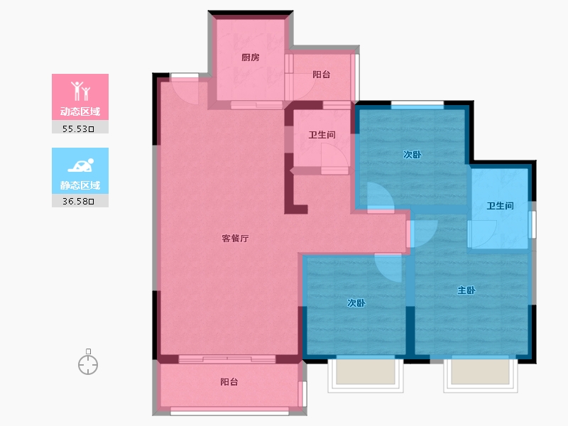 四川省-成都市-御嘉-92.00-户型库-动静分区