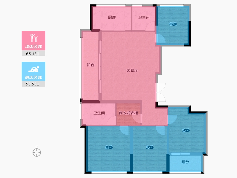 浙江省-温州市-绿城氡泉小镇-107.96-户型库-动静分区