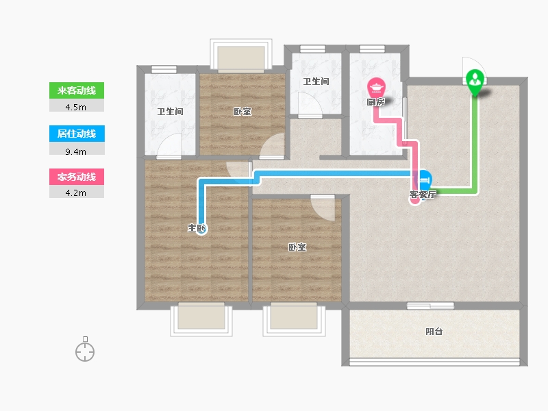 江苏省-南京市-新城振业铭著风华-92.00-户型库-动静线