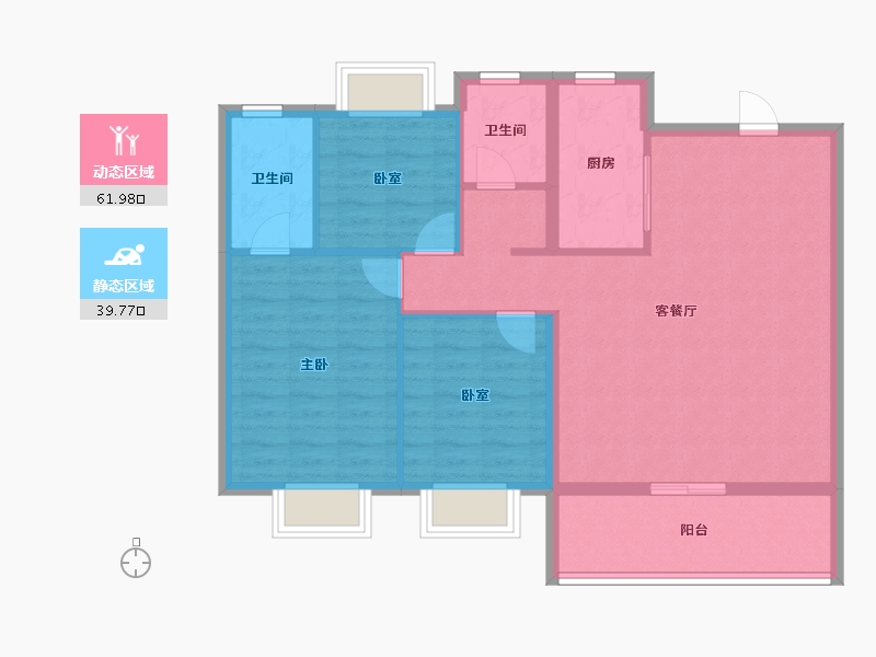 江苏省-南京市-新城振业铭著风华-92.00-户型库-动静分区