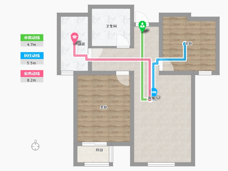 河北省-廊坊市-衡际城锦绣荣府-68.80-户型库-动静线