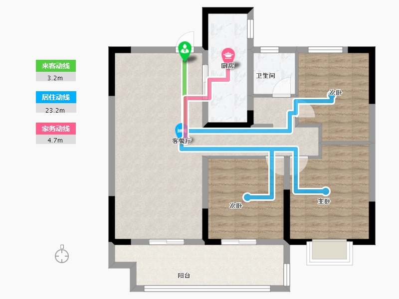 江苏省-盐城市-国投欧亚·璟宸-92.00-户型库-动静线