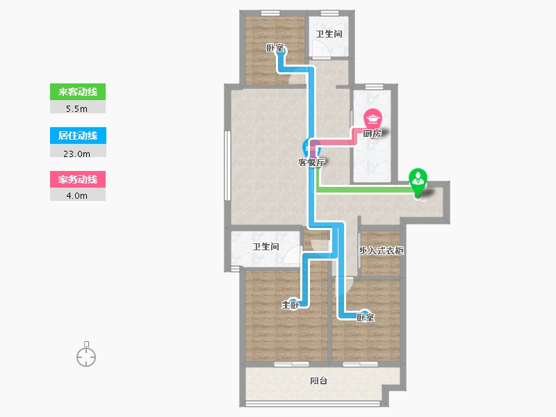 江苏省-南京市-琨悦名邸-97.60-户型库-动静线