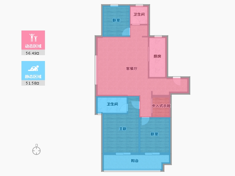 江苏省-南京市-琨悦名邸-97.60-户型库-动静分区