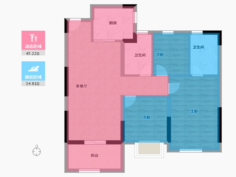 福建省-福州市-融创福州府-71.20-户型库-动静分区