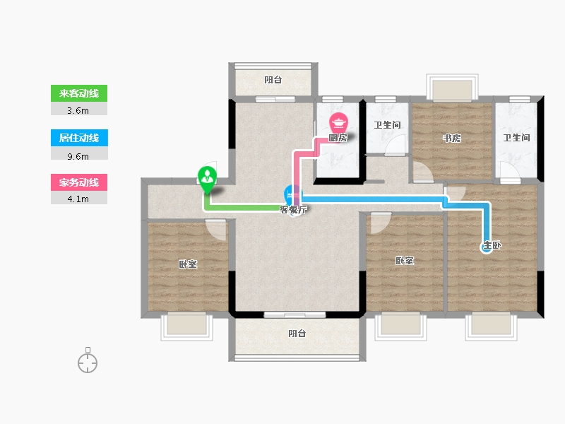 江苏省-南京市-碧桂园泊云间-112.00-户型库-动静线