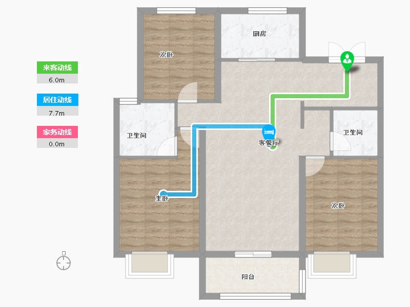 河北省-石家庄市-万科翡翠四季-92.01-户型库-动静线