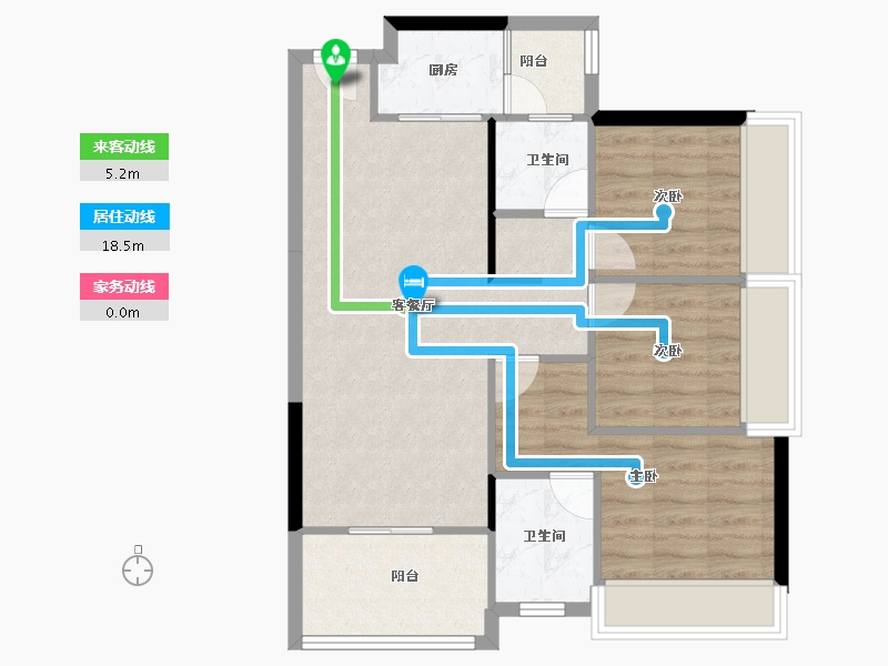 广东省-惠州市-隆生仲恺花园-74.12-户型库-动静线