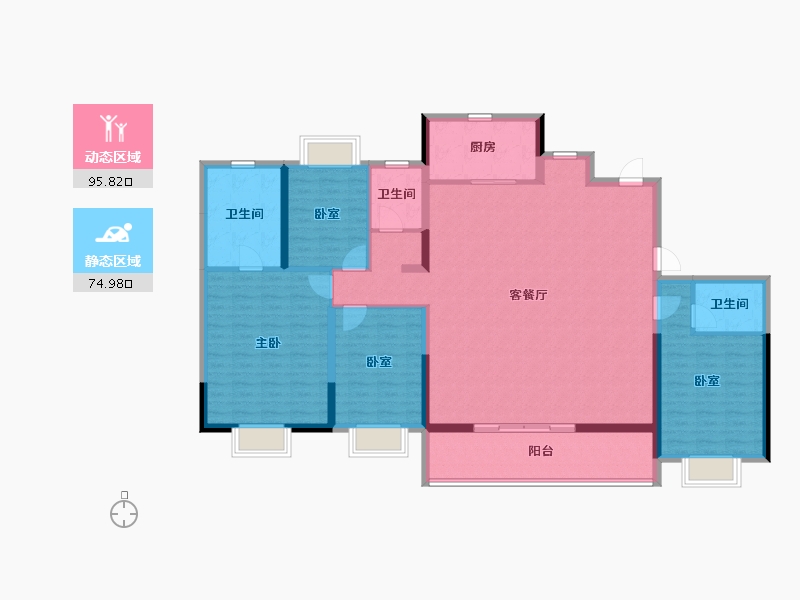 江苏省-常州市-雅居乐琨尚雅宸-156.00-户型库-动静分区