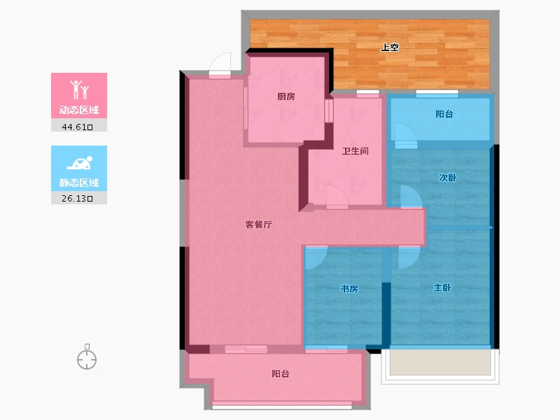 江苏省-盐城市-碧桂园紫云名邸-72.00-户型库-动静分区