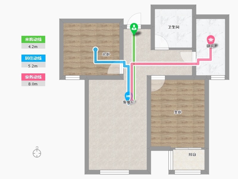 河北省-廊坊市-衡际城锦绣荣府-66.40-户型库-动静线