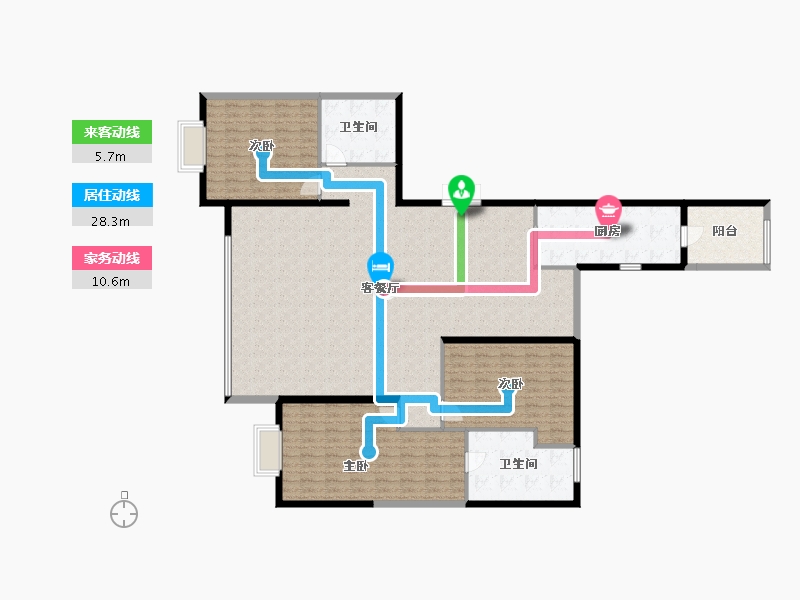 湖北省-武汉市-万达御湖汉印-181.60-户型库-动静线