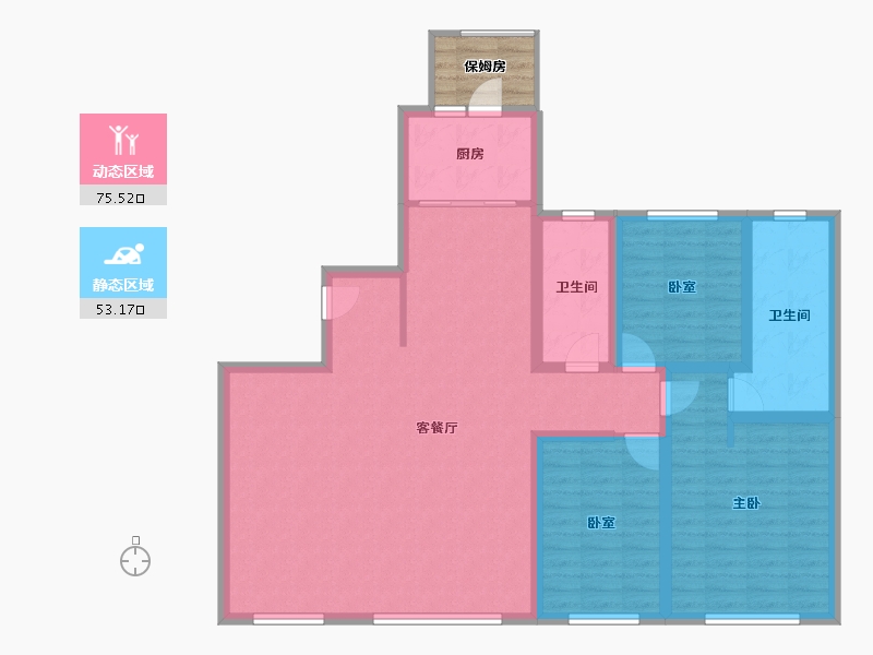 北京-北京市-中海甲叁號院-120.00-户型库-动静分区