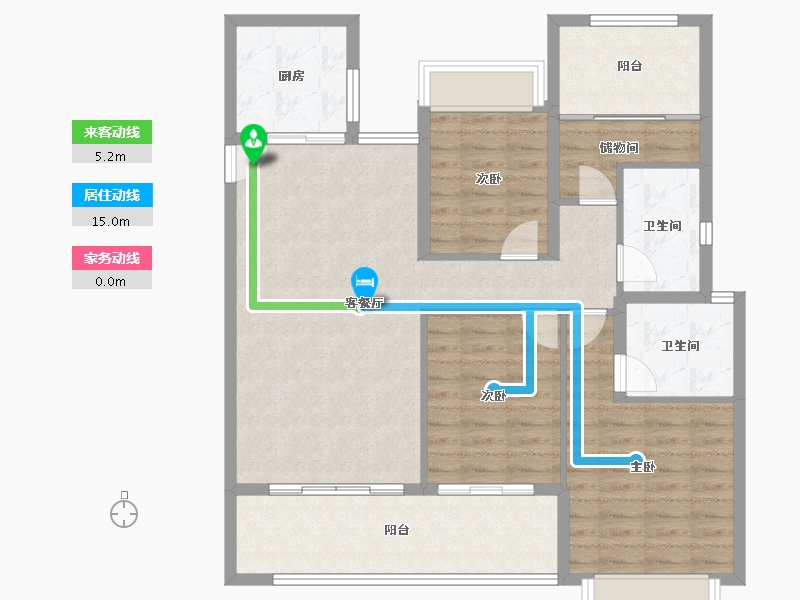 湖南省-长沙市-金地都会风华-102.86-户型库-动静线