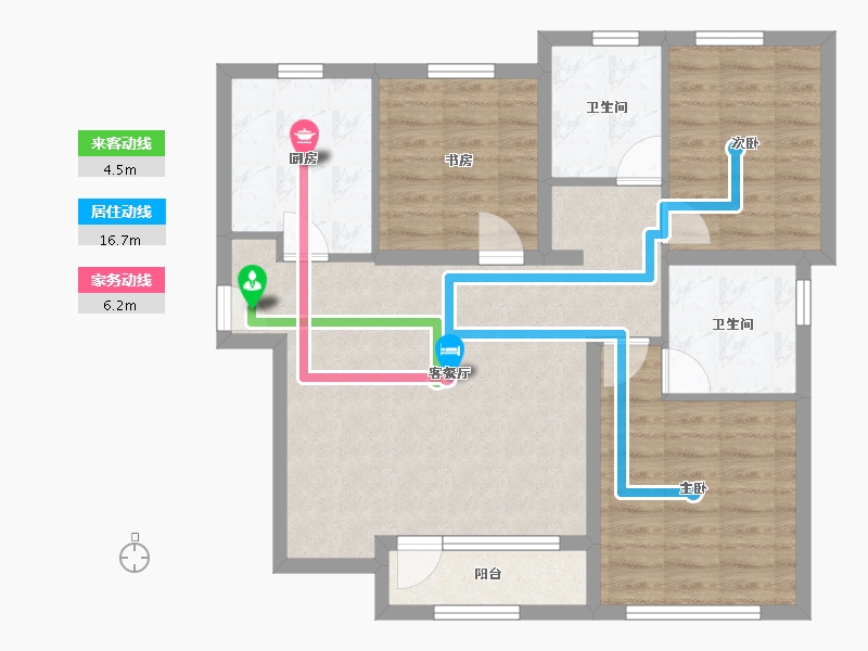 河北省-廊坊市-融公馆-83.74-户型库-动静线