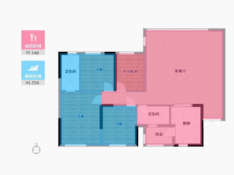 四川省-成都市-锦粼云镜-143.00-户型库-动静分区