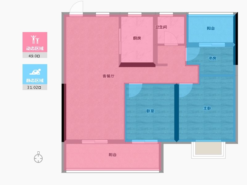 江苏省-常州市-嘉宏空港国际星光城-71.20-户型库-动静分区