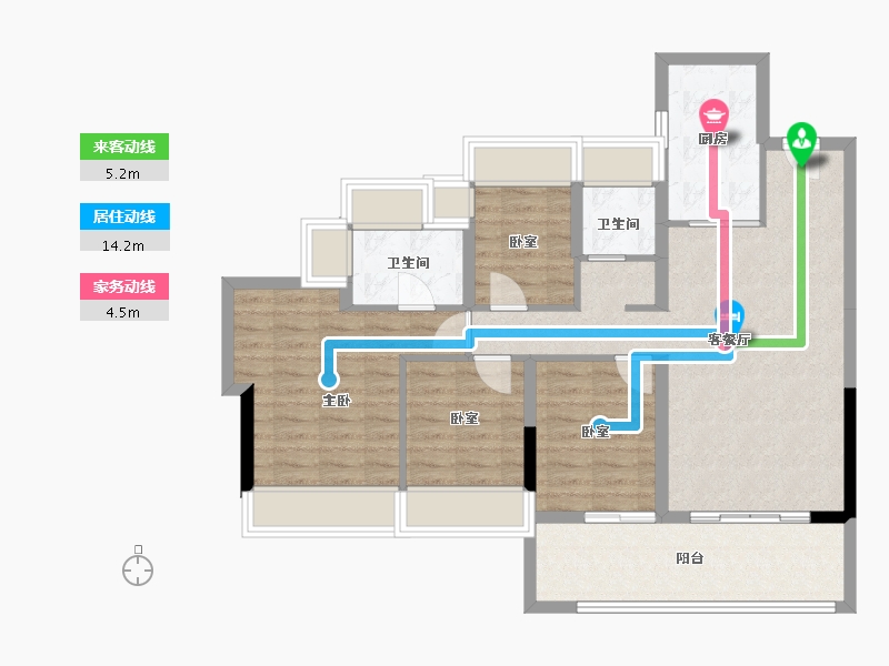 广东省-广州市-天悦云湖-87.00-户型库-动静线