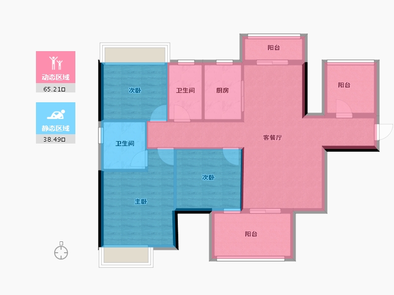 广西壮族自治区-南宁市-中建邕和府-93.23-户型库-动静分区