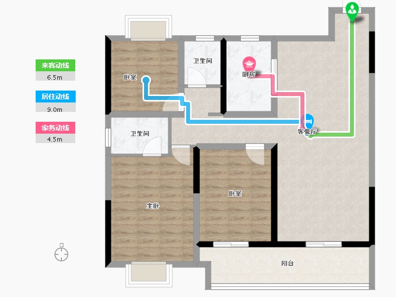 江苏省-常州市-嘉宏空港国际星光城-101.60-户型库-动静线